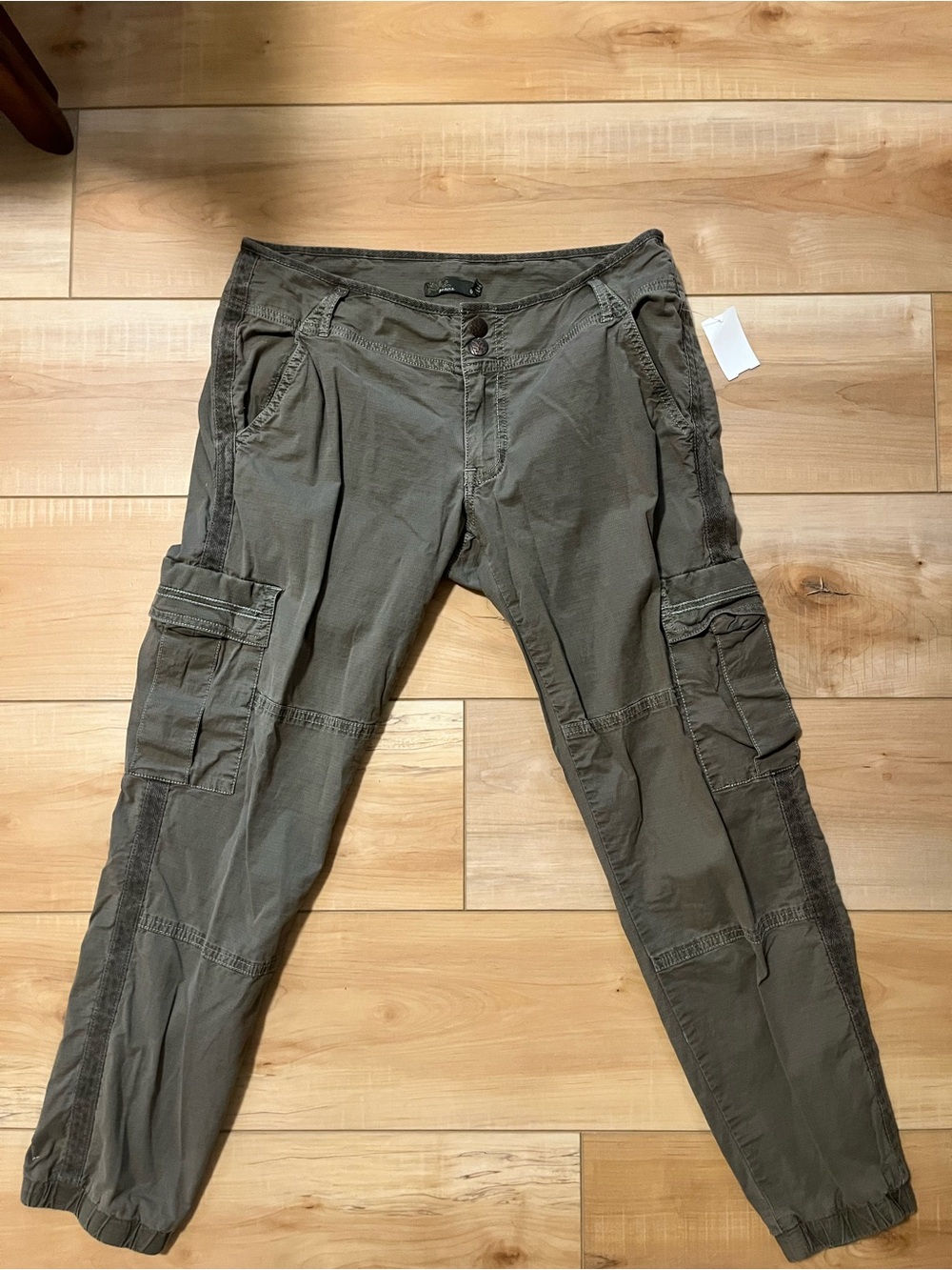 Prana Olive Green Straight-Leg Cargo Pants